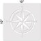 Compass Rose Embossing 12 x 12 Stencil | FS040 by Designer Stencils | Pattern Stencils | Reusable Stencils for Painting on Wood, Wall, Tile, Canvas, Paper, Fabric, Furniture, Floor | Try Instead of a Wallpaper | Easy to Use & Clean